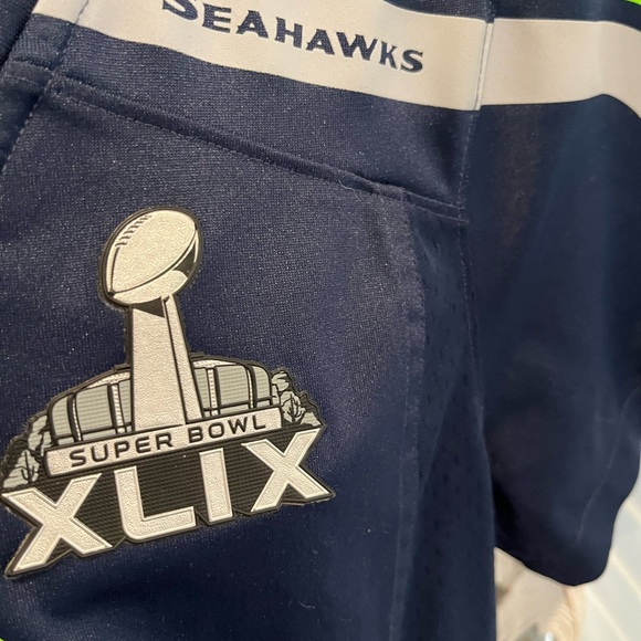 Russell Wilson Seattle Seahawks Super Bowl XLIX Nike On Field Womens Jersey - Picture 3 of 6